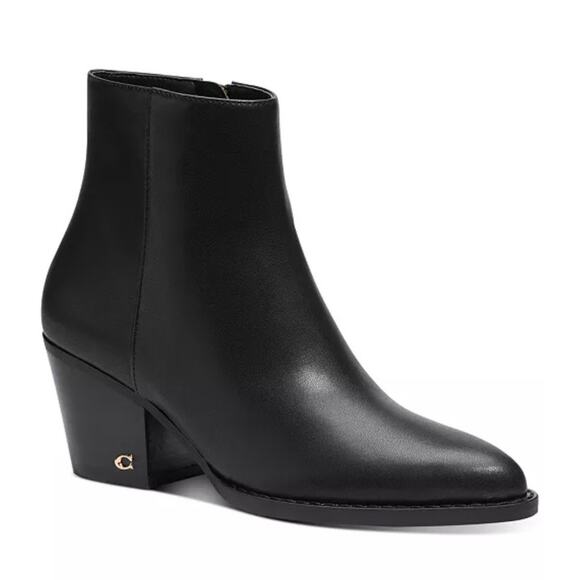 Coach black leather pacey ankle boot size 7.5 - Picture 1 of 12